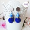 TELIA || Boucles d’oreilles crochetées boules de 17 mm en perles “miyuki” et en acier inoxydable