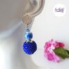TELIA || Boucles d’oreilles crochetées boules de 17 mm en perles “miyuki” et en acier inoxydable