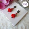 TELIA || Boucles d’oreilles crochetées boules de 17 mm en perles “miyuki” et en acier inoxydable