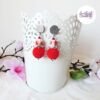TELIA || Boucles d’oreilles crochetées boules de 17 mm en perles “miyuki” et en acier inoxydable