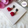 TELIA || Boucles d’oreilles crochetées boules de 17 mm en perles “miyuki” et en acier inoxydable