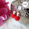 TELIA || Boucles d’oreilles crochetées boules de 17 mm en perles “miyuki” et en acier inoxydable