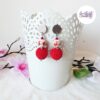 TELIA || Boucles d’oreilles crochetées boules de 17 mm en perles “miyuki” et en acier inoxydable