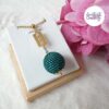 Pendentif Fait Main Crocheté Boule De 20 Mm En Perles “Miyuki” - Vert Emeuraude