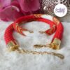 AMARIA || Collier Crocheté Fait Main en Acier Inoxydable et Perles “Miyuki”, Cristaux "Purecrystal" - Rouge