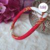 AMARIA || Collier Crocheté Fait Main en Acier Inoxydable et Perles “Miyuki”, Cristaux "Purecrystal" - Rouge
