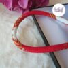 AMARIA || Collier Crocheté Fait Main en Acier Inoxydable et Perles “Miyuki”, Cristaux "Purecrystal" - Rouge