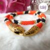 SNAKY || Collier Ras de Cou Crocheté en Spirales avec Perles "Miyuki" - Rouge