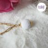 Pendentif Fait Main Crocheté Boule De 20 Mm En Perles “Miyuki” - Blanc Nacré