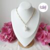 Pendentif Fait Main Crocheté Boule De 20 Mm En Perles “Miyuki” - Blanc Nacré