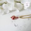 TENSHA || Collier Fait main en Acier Inoxydable, Perles Tensha & Cristal