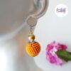 TELIA || Boucles d’oreilles crochetées boules de 17 mm en perles “miyuki” et en acier inoxydable