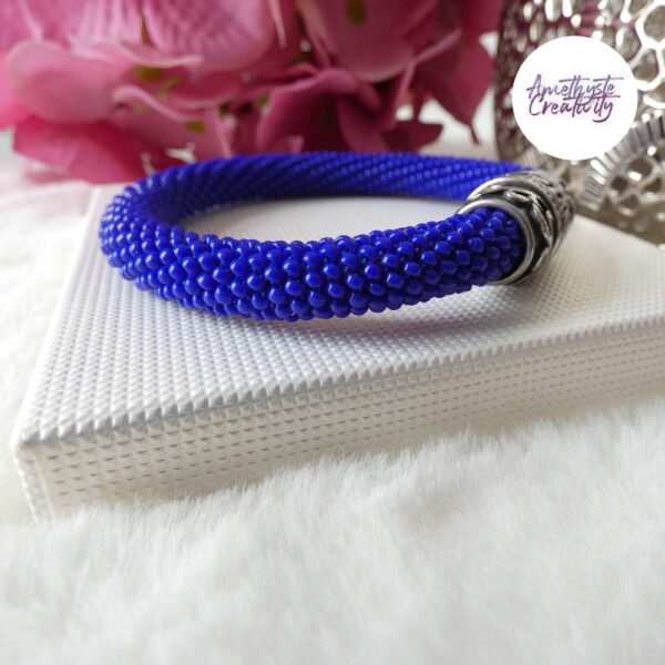 Bracelet Crocheté Fait Main en Perles “Miyuki” Avec Fermoir Aimanté