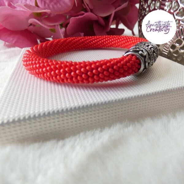 Bracelet Crocheté Fait Main en Perles “Miyuki” Avec Fermoir Aimanté