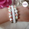 TELIA || Bracelet Mémoire Sans Fermoir Crocheté Fait Main en Perles "Miyuki" & Perles Céramique