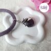 BUTTERFLY || Collier Crocheté Fait Main En Acier Inoxydable Et Perles “Miyuki” & Amethyste