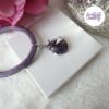 BUTTERFLY || Collier Crocheté Fait Main En Acier Inoxydable Et Perles “Miyuki” & Amethyste