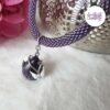 BUTTERFLY || Collier Crocheté Fait Main En Acier Inoxydable Et Perles “Miyuki” & Amethyste