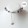BUTTERFLY || Collier Crocheté Fait Main En Acier Inoxydable Et Perles “Miyuki” & Amethyste