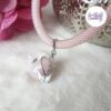 BUTTERFLY || Collier Crocheté Fait Main En Acier Inoxydable Et Perles “Miyuki” & Quartz Rose