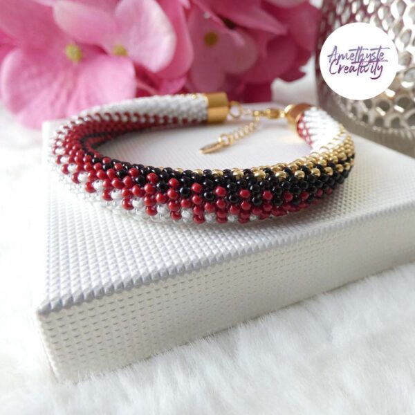 SILANDRIA || Bracelet Crocheté Fait Main en Acier Inoxydable et Perles “Miyuki”