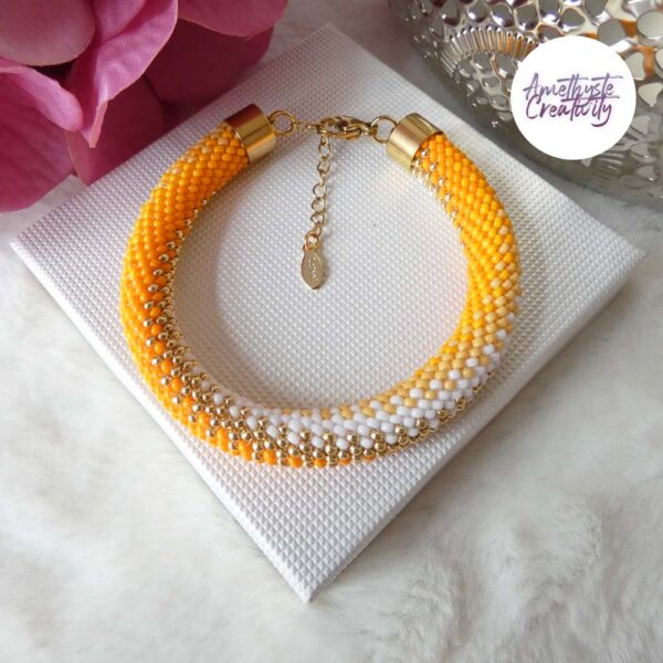 SILANDRIA || Bracelet Crocheté Fait Main en Acier Inoxydable et Perles “Miyuki”