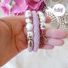 TELIA || Bracelet Mémoire Sans Fermoir Crocheté Fait Main en Perles "Miyuki" & Perles Céramique