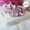 TELIA || Bracelet Mémoire Sans Fermoir Crocheté Fait Main en Perles "Miyuki" & Perles Céramique