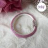 TWO FACES || Bracelet Fin Crocheté Acier Inoxydable en Spirales avec Perles "Miyuki" avec Fermoir Aimanté