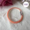 TWO FACES || Bracelet Fin Crocheté Acier Inoxydable en Spirales avec Perles "Miyuki" avec Fermoir Aimanté