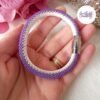 TWO FACES || Bracelet Fin Crocheté Acier Inoxydable en Spirales avec Perles "Miyuki" avec Fermoir Aimanté