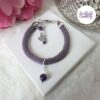 BUTTERFLY || Bracelet Crocheté Fait Main En Acier Inoxydable Et Perles “Miyuki” & Amethyste