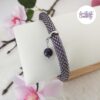 BUTTERFLY || Bracelet Crocheté Fait Main En Acier Inoxydable Et Perles “Miyuki” & Amethyste