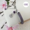 BUTTERFLY || Bracelet Crocheté Fait Main En Acier Inoxydable Et Perles “Miyuki” & Amethyste