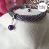 BUTTERFLY || Bracelet Crocheté Fait Main En Acier Inoxydable Et Perles “Miyuki” & Amethyste