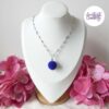 CALIA || Pendentif Fait Main Crocheté Boule De 20 Mm En Perles “Miyuki” - Bleu