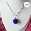 CALIA || Pendentif Fait Main Crocheté Boule De 20 Mm En Perles “Miyuki” - Bleu