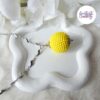 CALIA || Pendentif Fait Main Crocheté Boule De 20 Mm En Perles “Miyuki” - Jaune