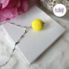 CALIA || Pendentif Fait Main Crocheté Boule De 20 Mm En Perles “Miyuki” - Jaune
