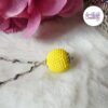 CALIA || Pendentif Fait Main Crocheté Boule De 20 Mm En Perles “Miyuki” - Jaune