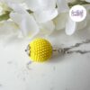 CALIA || Pendentif Fait Main Crocheté Boule De 20 Mm En Perles “Miyuki” - Jaune