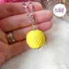 CALIA || Pendentif Fait Main Crocheté Boule De 20 Mm En Perles “Miyuki” - Jaune