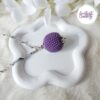 CALIA || Pendentif Fait Main Crocheté Boule De 20 Mm En Perles “Miyuki” - Violet