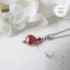 TENSHA || Collier Fait main en Acier Inoxydable, Perles Tensha & Cristal