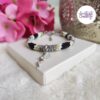 SNAKY || Bracelet Crocheté en Spirales avec Perles "Miyuki" - Noir & Argent