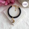 ESTRELLA || Bracelet Crocheté en Spirales avec Perles "Miyuki" - Noir & Doré