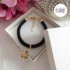 ESTRELLA || Bracelet Crocheté en Spirales avec Perles "Miyuki" - Noir & Doré