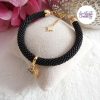 ESTRELLA || Bracelet Crocheté en Spirales avec Perles "Miyuki" - Noir & Doré