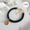 ESTRELLA || Bracelet Crocheté en Spirales avec Perles "Miyuki" - Noir & Doré
