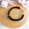 ESTRELLA || Bracelet Crocheté en Spirales avec Perles "Miyuki" - Noir & Doré